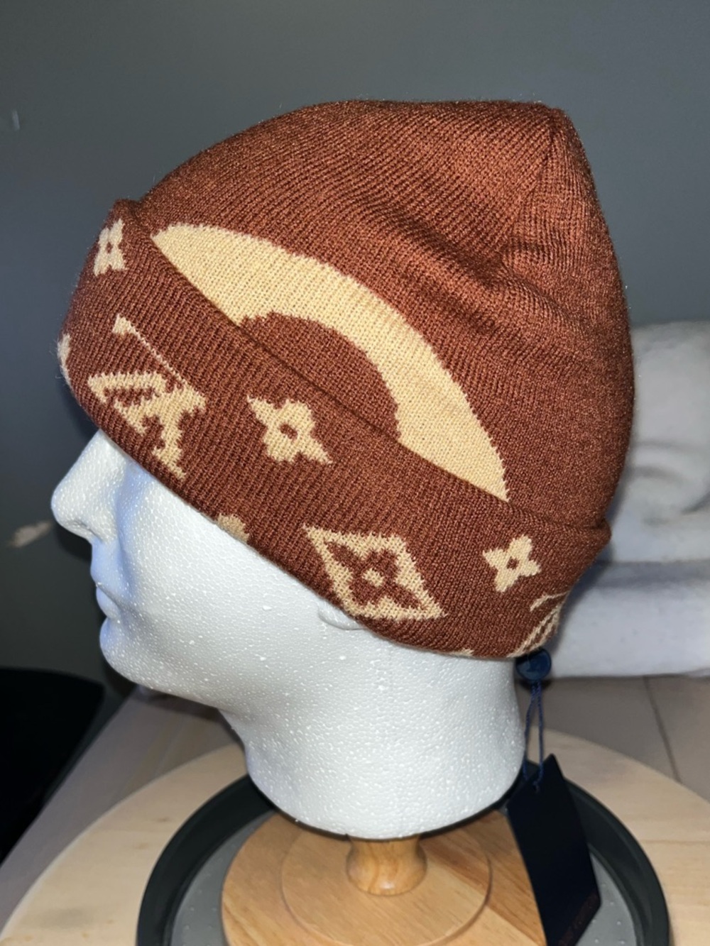Louis Vuitton x Nigo Brown Hat LV Monogram Beanie Cap Brand New Release SS25 - Picture 4 of 9